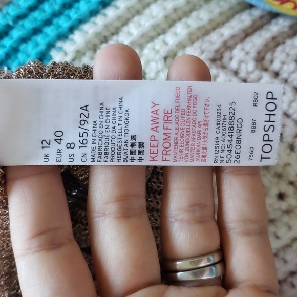 TOPSHOP petite rosegold crop top tank top 8 - Picture 9 of 10